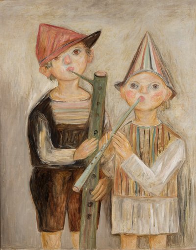 Fiúk fuvolákkal alkotó: Tadeusz Makowski