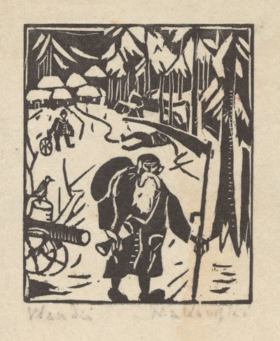 Az idő - öregember az erdőben alkotó: Tadeusz Makowski
