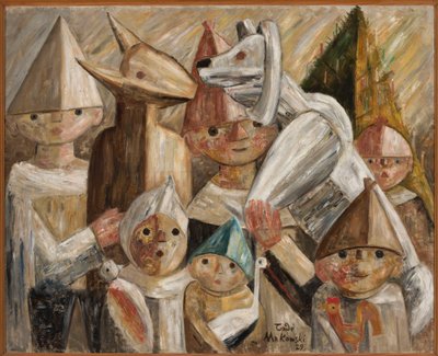 Gyermekek turonnal alkotó: Tadeusz Makowski