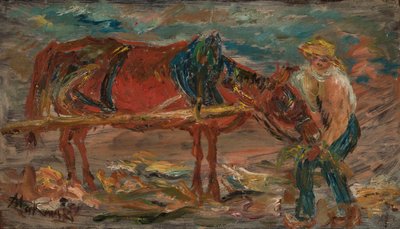 Ló etetése alkotó: Tadeusz Makowski