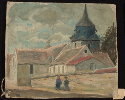 Falusi templomocska (Breuilpont) alkotó: Tadeusz Makowski