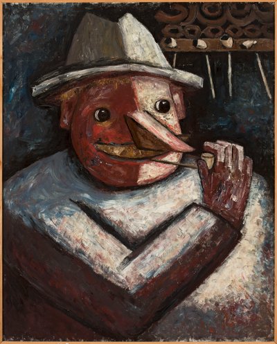 Férfiportré pipákkal alkotó: Tadeusz Makowski
