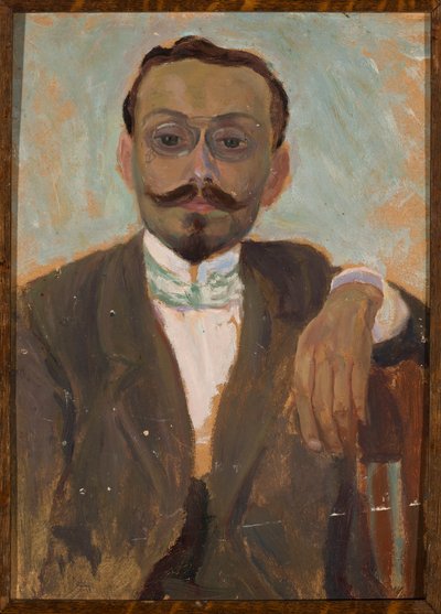 Bolesław Bałzukiewicz szobrász portréja alkotó: Tadeusz Makowski