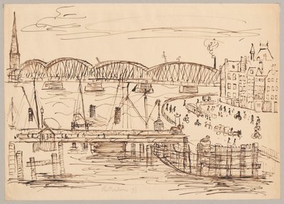Rotterdam látképe alkotó: Tadeusz Makowski
