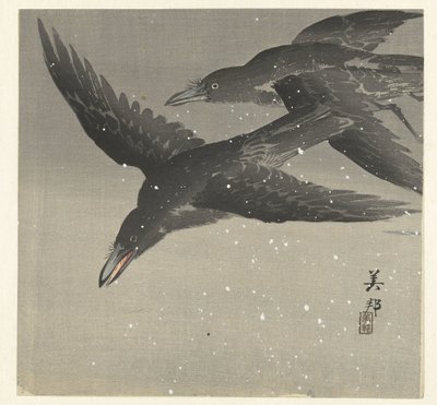 Varjak a hóban alkotó: Takahashi Biho