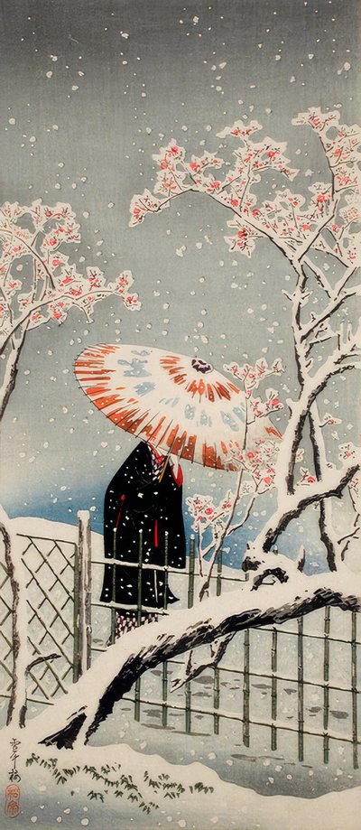Szilvafa a hóban alkotó: Takahashi Hiroaki