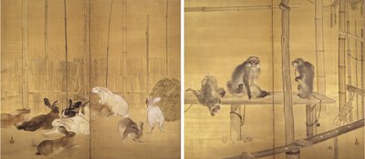 Majmok és nyulak alkotó: Takeuchi Seiho