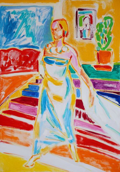 Önarckép Gerhard Richter nyomán, Tamara Jare, olaj, vászon alkotó: Tamara Jare