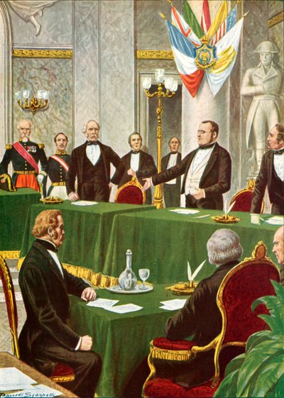 Cavour a párizsi kongresszuson, 1856 alkotó: Tancredi Scarpelli