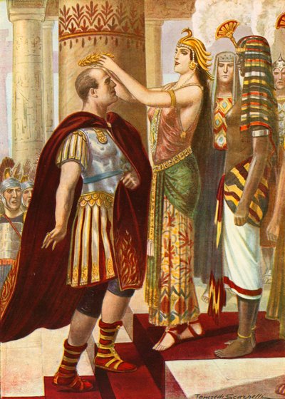 Kleopátra üdvözli Caesart alkotó: Tancredi Scarpelli