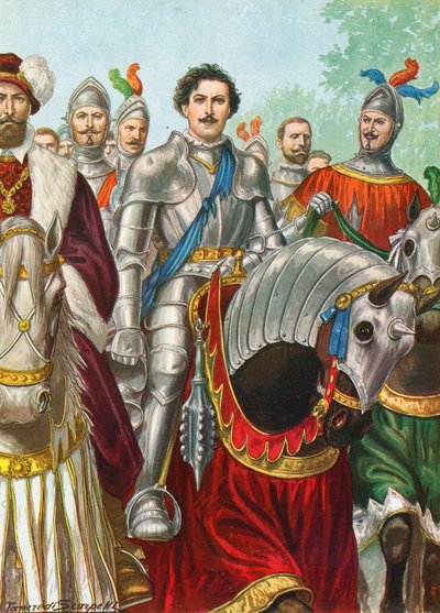 Ettore Fieramosca az 1503-as barlettai csata után alkotó: Tancredi Scarpelli