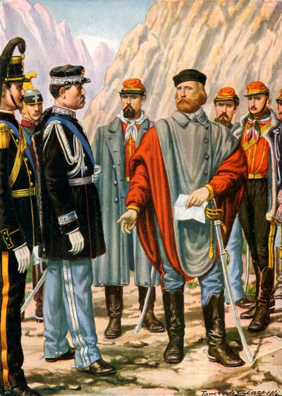 Garibaldit arra kérik, hogy állítsa le a kampányt Trentinóban. Azt válaszolja: engedelmeskedem alkotó: Tancredi Scarpelli