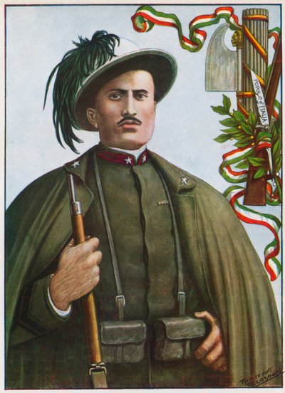 Benito Mussolini gyalogos katona alkotó: Tancredi Scarpelli