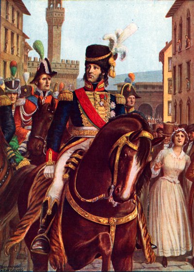 Joachim Murat belép Firenzébe, 1801. január 19-én alkotó: Tancredi Scarpelli