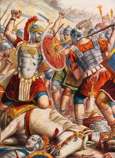 Lucullus Mithridates előretörésének megállításáért küzd alkotó: Tancredi Scarpelli