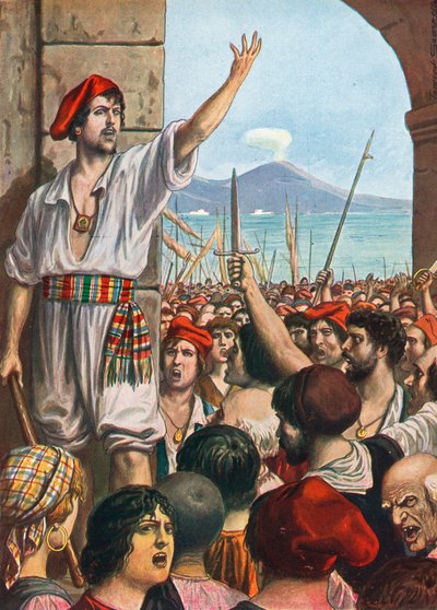 Tomasso Aniello, más néven Masaniello, a lázadás vezető szelleme volt Nápolyban, 1647-ben alkotó: Tancredi Scarpelli