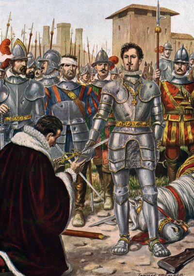 Olaszország háborúja (1521-1526): a páviai csata (1525. február 24.) alkotó: Tancredi Scarpelli