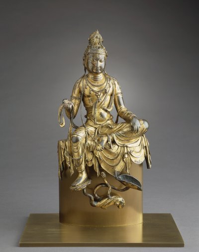 Ülő Bodhisattva Avalokitesvara, 8. század (bronz, aranyozással) alkotó: Tang Dynasty Chinese School