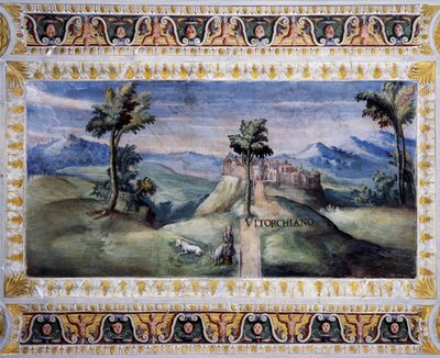 Vitorchiano kilátása alkotó: Tarquinio Ligustri