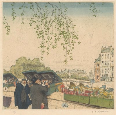 Könyvkereskedő a párizsi rakparton alkotó: Tavík František Šimon (signed by artist)