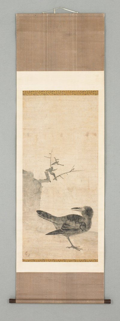 Varjú (tinta, papír) alkotó: Tawaraya Sotatsu