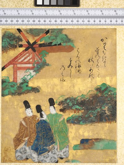 The Beach at Sumiyoshi, illusztráció a "The Tales of Ise", 1600-40 alkotó: Tawaraya Sotatsu