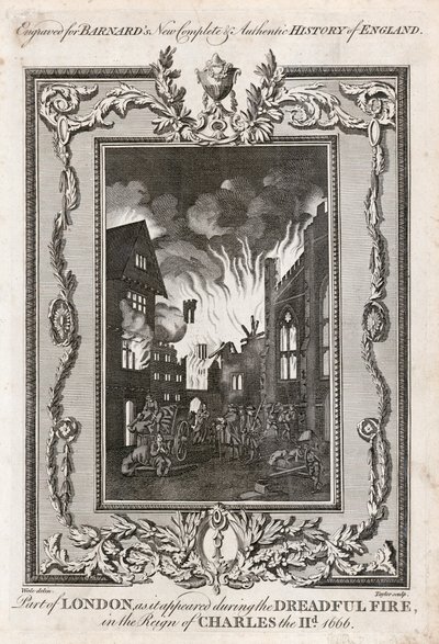Londoni nagy tűzvész, 1666 c1783 alkotó: Taylor