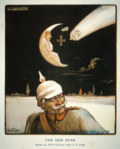 világháborús rajzfilm "The New Star", megjelent a "The Anzac Book"-ban alkotó: Ted Colles