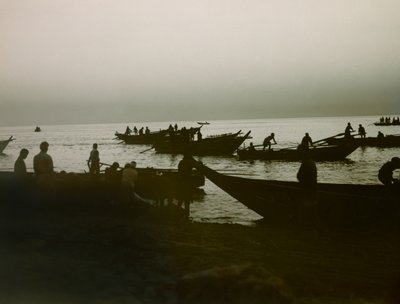 Japán halász a tengeren, 1900 körül - 1915 (fénykép) alkotó: Teijiro Takagi