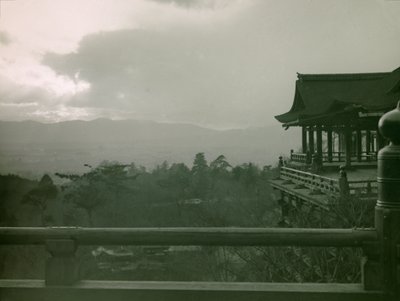 Kiyomizu-dera templom Kiotóban, 1900-1915 körül (fénykép) alkotó: Teijiro Takagi