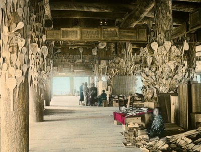 Rizskanál árus az Ezer Tatami pavilonban, Mijádzsima, 1900 körül - 1915 (fénykép) alkotó: Teijiro Takagi