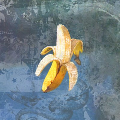 BANANAZ, 2015 (kollázs, vászon) alkotó: Teis Albers