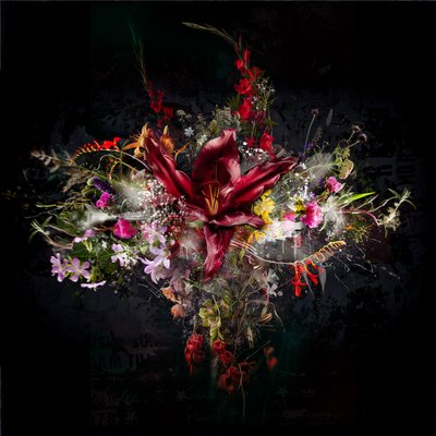 Bouquet XL, 2021 (vegyes technika, vászon) alkotó: Teis Albers