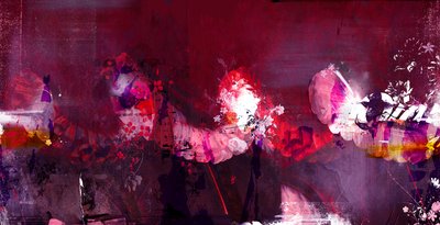 Floralcollar II, 2015 (vegyes technika, vászon) alkotó: Teis Albers