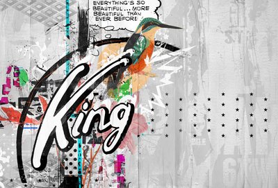 Kingbird, 2015 (kollázs, vászon) alkotó: Teis Albers