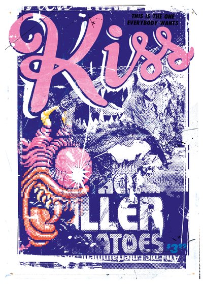 Kiss Killer, 2015 (kollázs, vászon) alkotó: Teis Albers