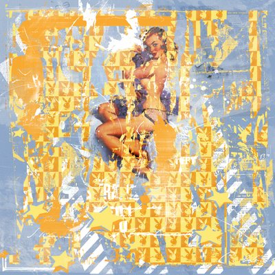Pin up II, 2015 (kollázs vászonra) alkotó: Teis Albers