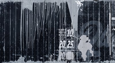 Uszkár doodle, 2015 (kollázs vászonra) alkotó: Teis Albers