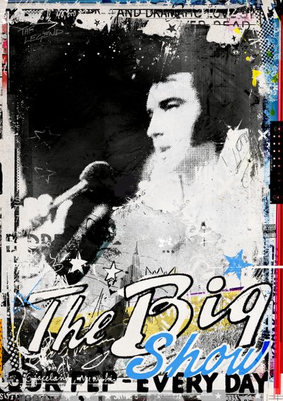 The Big Show, 2016 (kollázs vászonra) alkotó: Teis Albers