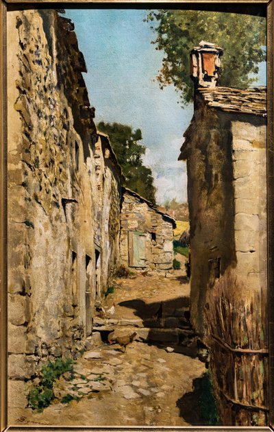 Farm épület Settignanóban, 1862 körül (olaj, vászon, táblára felhordva) alkotó: Telemaco Signorini