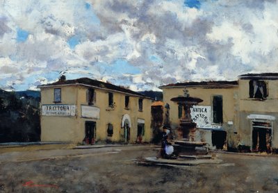 Settignano tere, 1889 körül (olaj, vászon) alkotó: Telemaco Signorini