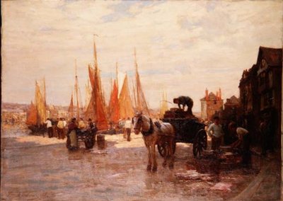 Kilátás Brixham kikötőjére, Devon alkotó: Terrick Williams