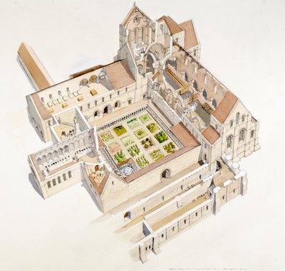 Buildwas Abbey, 12. század, 1990-2010 alkotó: Terry Ball