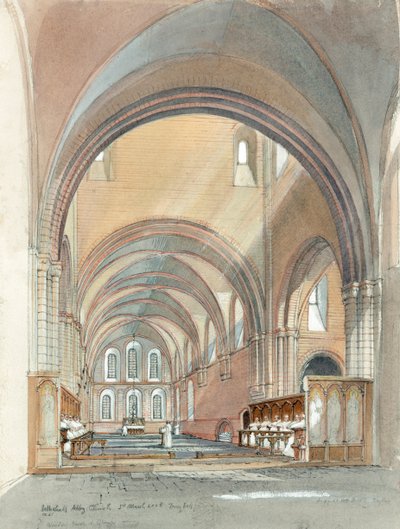 A Lilleshall Abbey kórusa és presbitériuma, XIII. század, 1990-2010 alkotó: Terry Ball