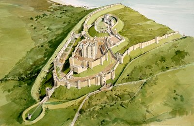 Dover kastély, c1300, c1990-2010 alkotó: Terry Ball