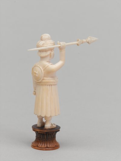 Fekete gyalog, sakkfigura, India, 1820 körül alkotó: Tessier