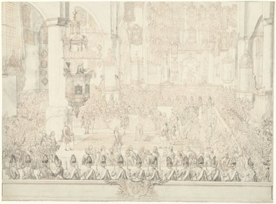 Karel Christian van Nassau-Weilburg házassága Karolina hercegnővel, 1760 alkotó: Tethart Philip Christian Haag