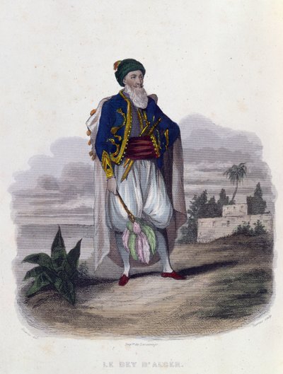 Hussein Pacha (1765-1838), Algír utolsó istene (1818-30), 1846 alkotó: Th. Guerin