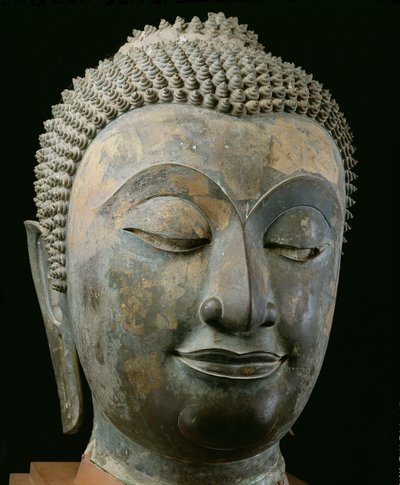 Óriás Buddha feje (bronz) alkotó: Thai