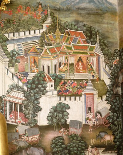 Egy erődített palota (falfestmény) alkotó: Thai School